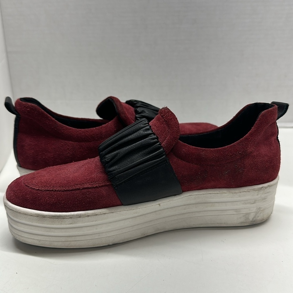 Daniella Lehavi Boston Sneakers Suede Platform Slip On Shoes Red Black Size 39 9 - Picture 7 of 11